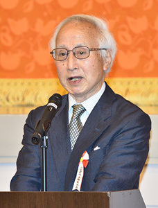 来賓挨拶 山口 節夫 元校長先生 (第20代)