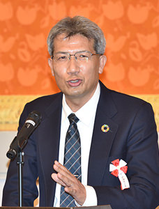 来賓挨拶 中谷 安宏 元校長先生 (第29代)