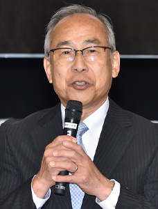 来賓挨拶 林 啓司 元校長先生(第27代)